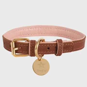 Two tone Leather Collar