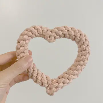 Blush Heart rope toy